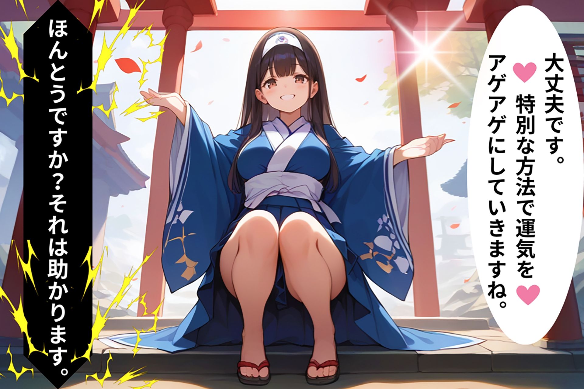 サンプル画像5:清楚な巫女のお祓いがエッチな儀式に変わってしまった話【セリフ擬音付き】(夜のたしなみ) [d_463791]