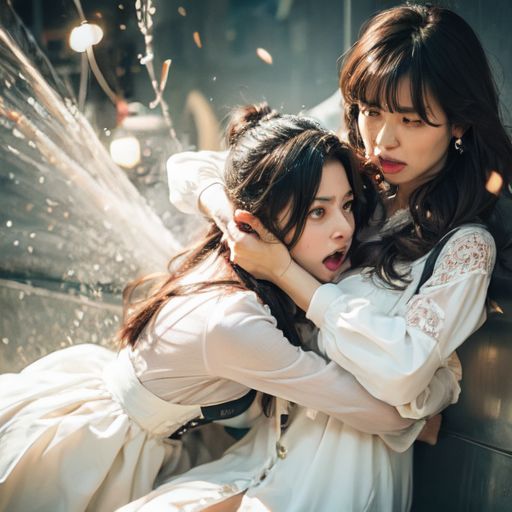 サンプル画像1:AIキャットファイト 動画-1 Catfighting 女同士の喧嘩 95本収録(CFAIC) [d_463840]