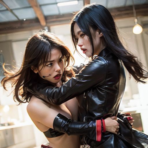 サンプル画像4:AIキャットファイト 動画-1 Catfighting 女同士の喧嘩 95本収録(CFAIC) [d_463840]