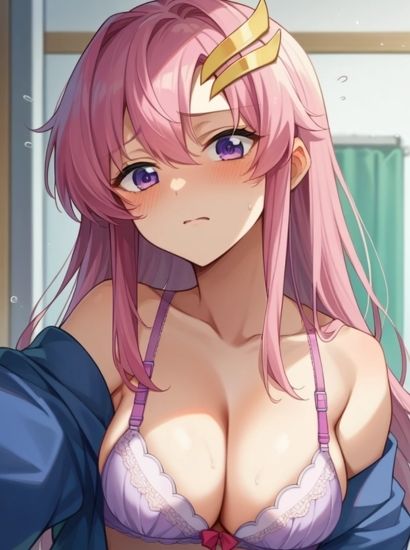 サンプル画像1:機動戦士ガンダムSEEDのラクス・クラインから送られてきた自撮り写真(自撮りサークル  イカスミ工房) [d_463984]