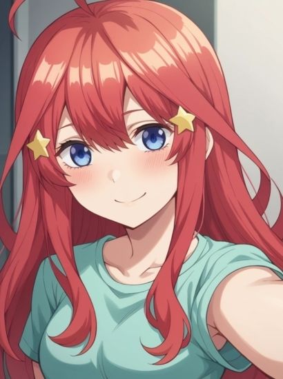 サンプル画像1:五等分の花嫁の中野五月から送られてきた自撮り写真(自撮りサークル  イカスミ工房) [d_463986]