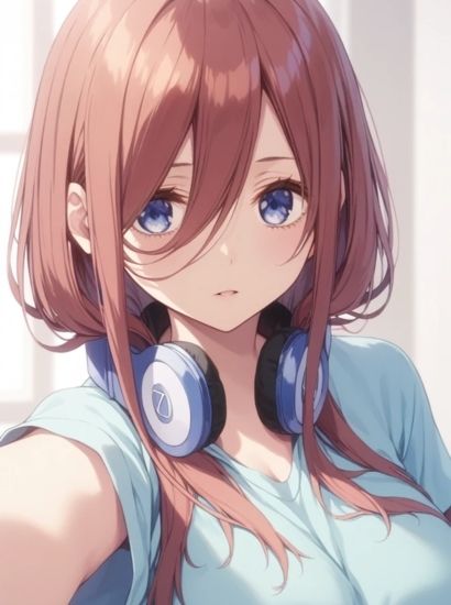 サンプル画像1:五等分の花嫁の中野美玖から送られてきた自撮り写真(自撮りサークル  イカスミ工房) [d_463998]