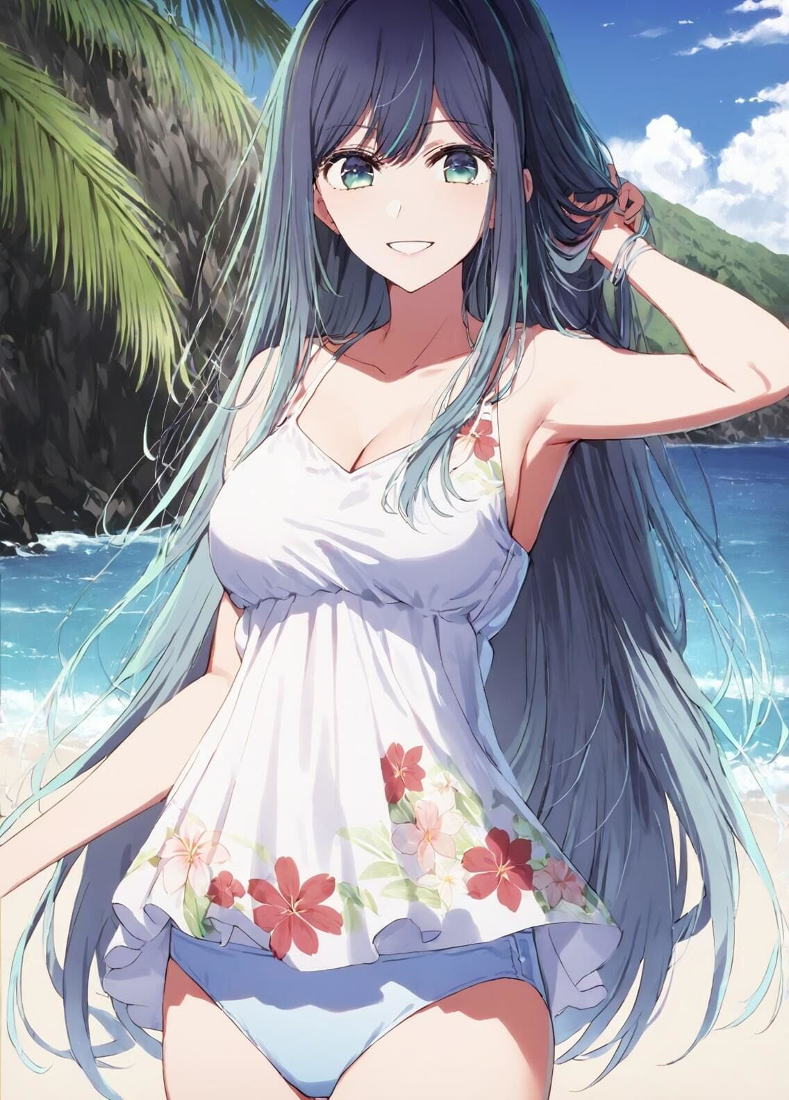 サンプル画像1:「推しの子」黒川あかね 水着写真集（全19種類500枚）(人の海) [d_464001]