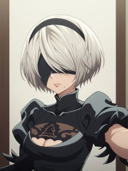 サンプル画像1:ニーアオートマタの2Bから送られてきた自撮り写真(自撮りサークル  イカスミ工房) [d_464053]