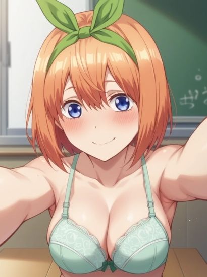 サンプル画像1:五等分の花嫁の中野四葉から送られてきた自撮り写真(自撮りサークル  イカスミ工房) [d_464066]