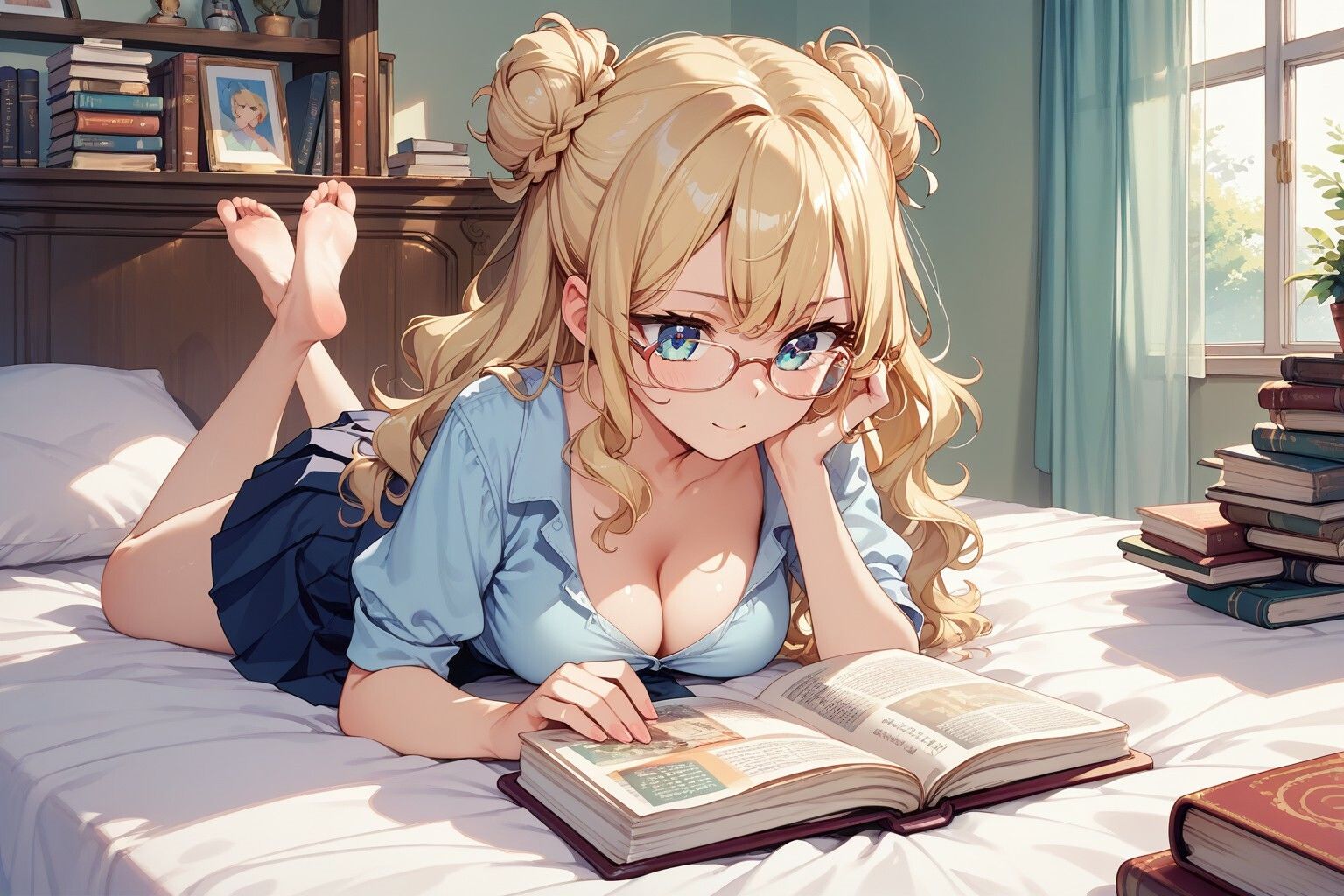 サンプル画像1:美少女メガネっ娘とイチャラブ中出しSEX(美少女をAIしてる) [d_464142]