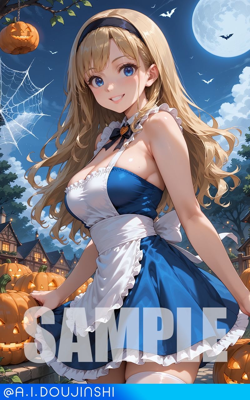 サンプル画像1:美爆乳ハロウィン（アリス＆魔女）@Ai同人誌(爆乳@エーアイ) [d_464257]