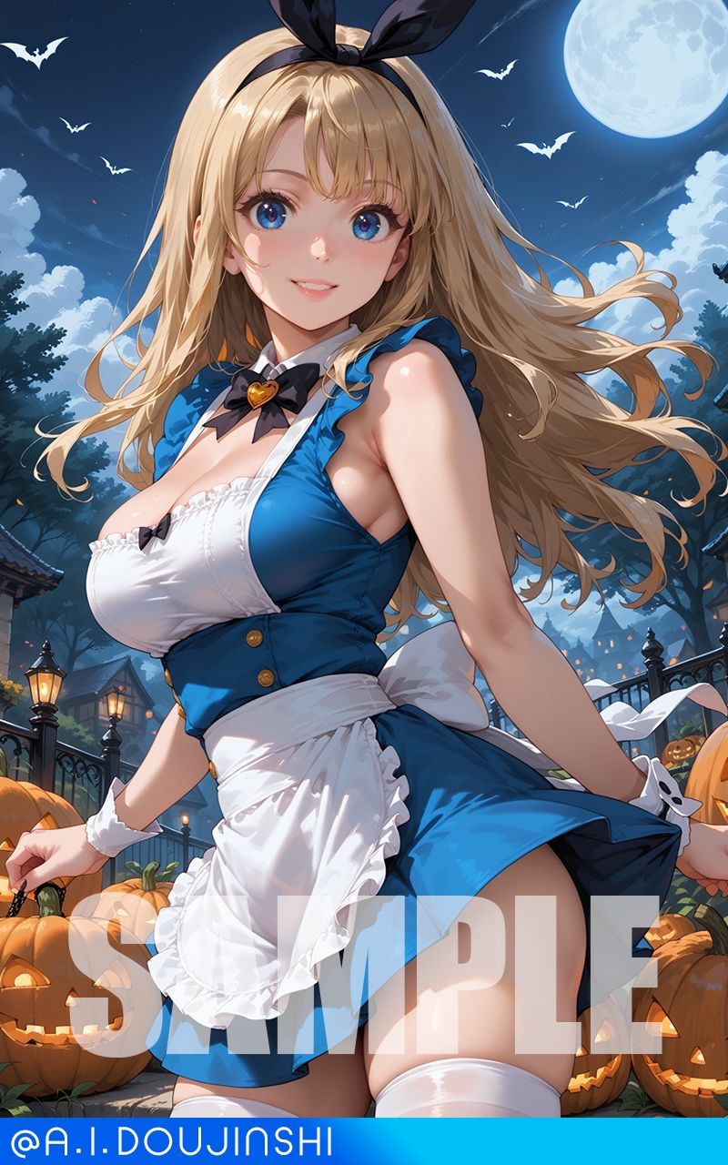 サンプル画像3:美爆乳ハロウィン（アリス＆魔女）@Ai同人誌(爆乳@エーアイ) [d_464257]