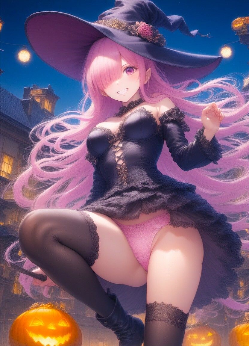 サンプル画像3:アイドルのハロウィン魔女コス！(らいん) [d_464263]