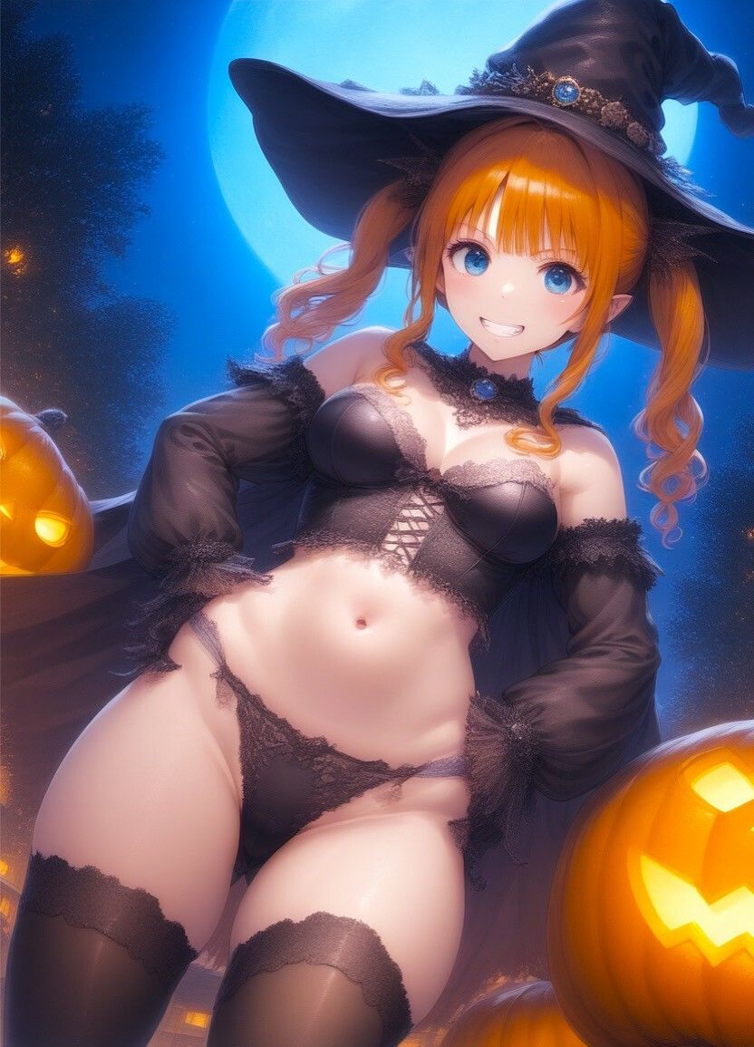 サンプル画像6:アイドルのハロウィン魔女コス！(らいん) [d_464263]