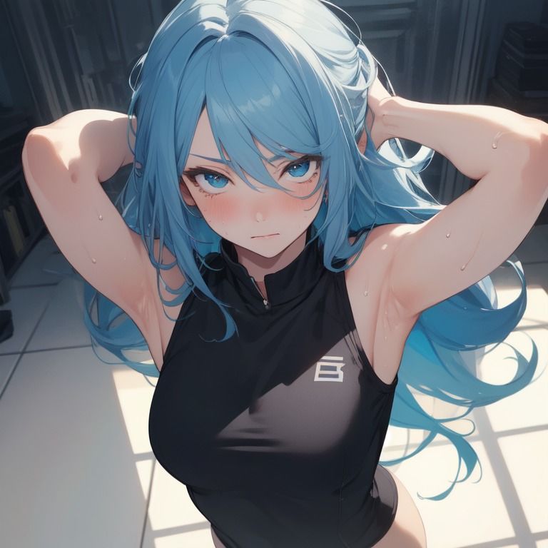 サンプル画像4:【127枚】放課後美少女のじっとり汗ばむ腋(紺色ドリーム) [d_464340]