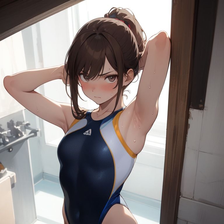 サンプル画像5:【127枚】放課後美少女のじっとり汗ばむ腋(紺色ドリーム) [d_464340]