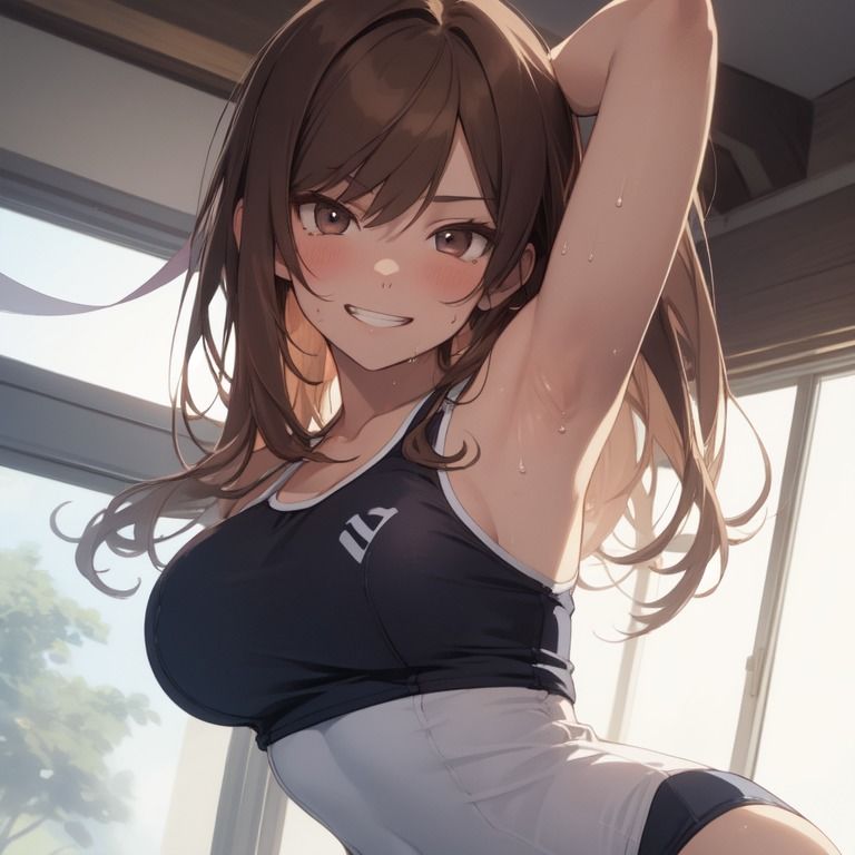 サンプル画像6:【127枚】放課後美少女のじっとり汗ばむ腋(紺色ドリーム) [d_464340]