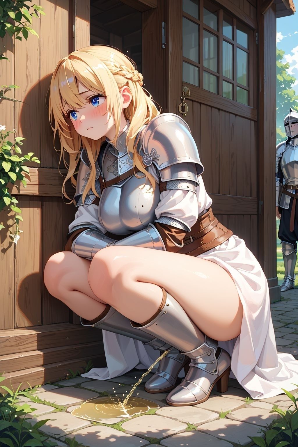 サンプル画像3:女騎士野外放尿(ツンドラ) [d_464601]