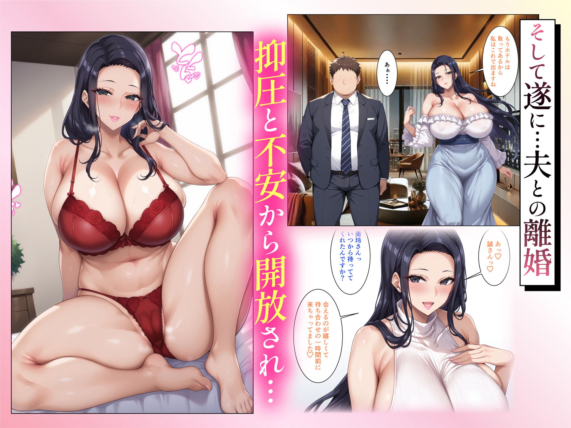 マッチングアプリで出会った人妻たちをクズ夫から奪い幸せにするお話1