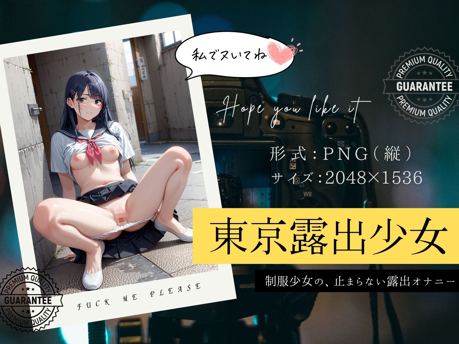 サンプル画像6:変態JKは露出がやめられない -イラストver.- 東京露出少女(東京露出少女) [d_464784]