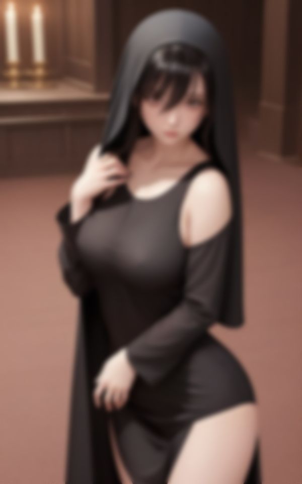 サンプル画像1:エチエチ淫らな若妻巨乳シスターがカメラの前で色仕掛け(かなえAI) [d_464935]