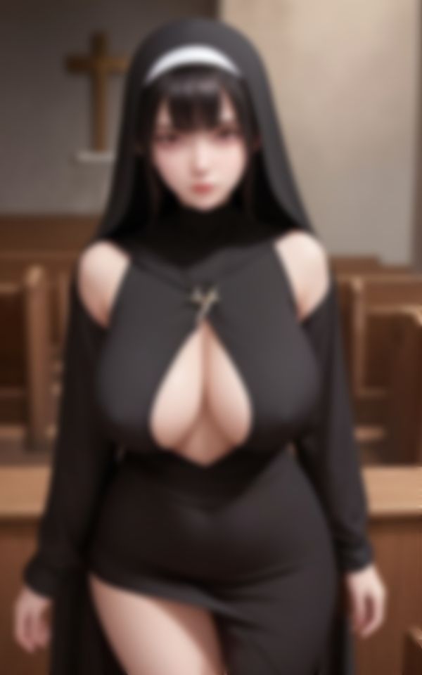 サンプル画像2:エチエチ淫らな若妻巨乳シスターがカメラの前で色仕掛け(かなえAI) [d_464935]