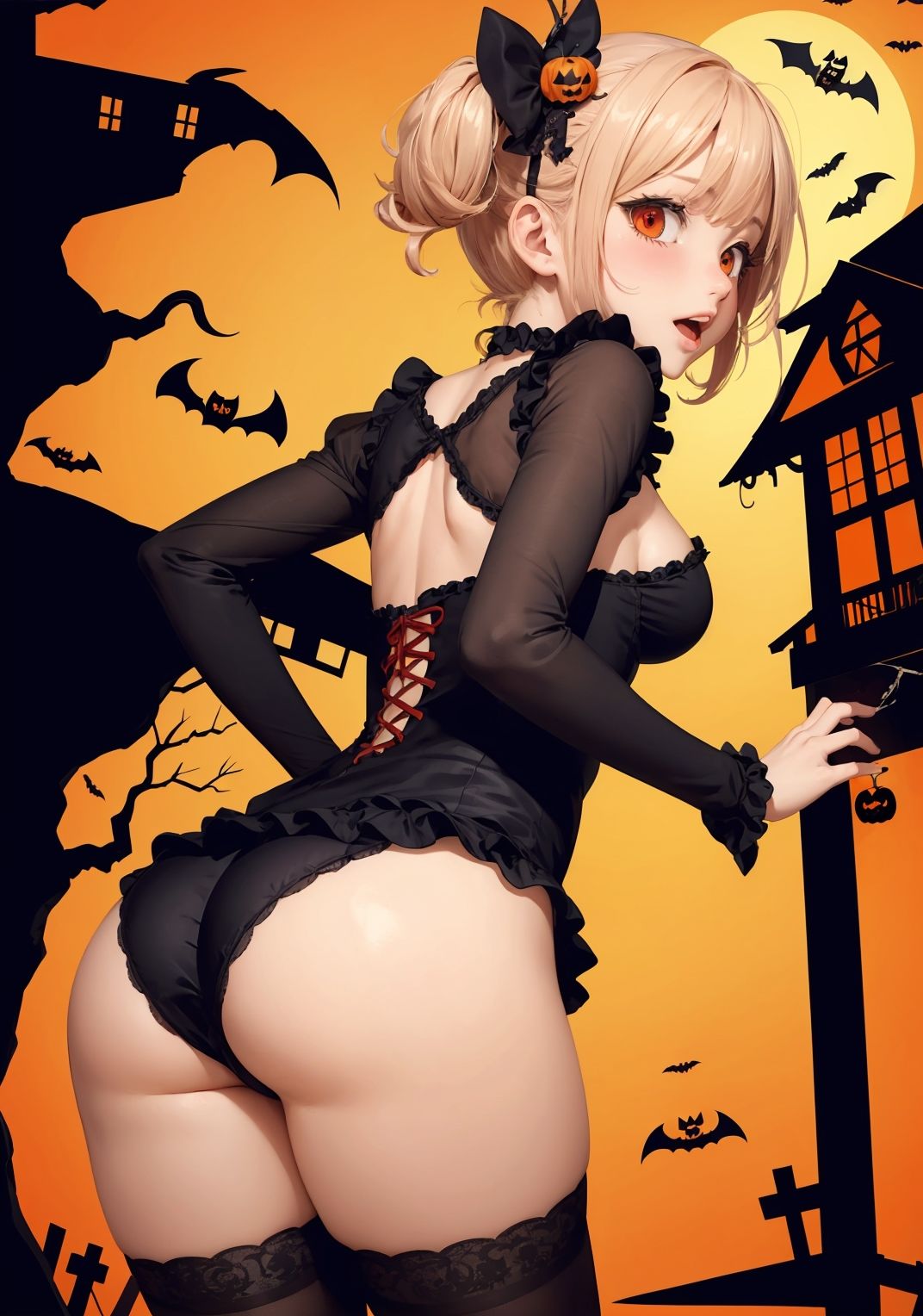 サンプル画像4:【ハロウィン美少女AIイラスト集】AI HALLOWEEN MODE【PNG97枚/PDF付】(Alice Museum) [d_464981]