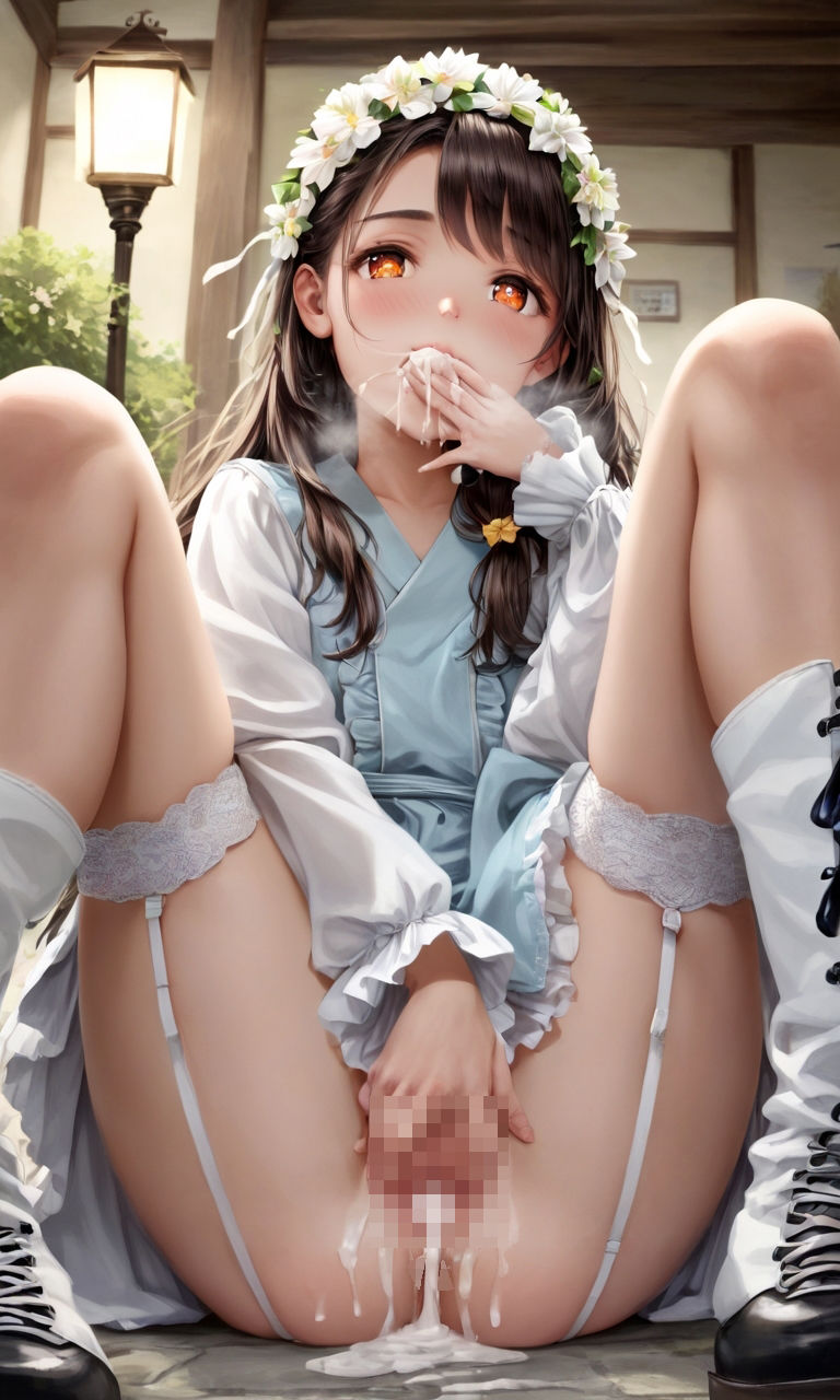 サンプル画像2:お嬢様？ここは庭園内でございます(ふさふさ23) [d_465050]