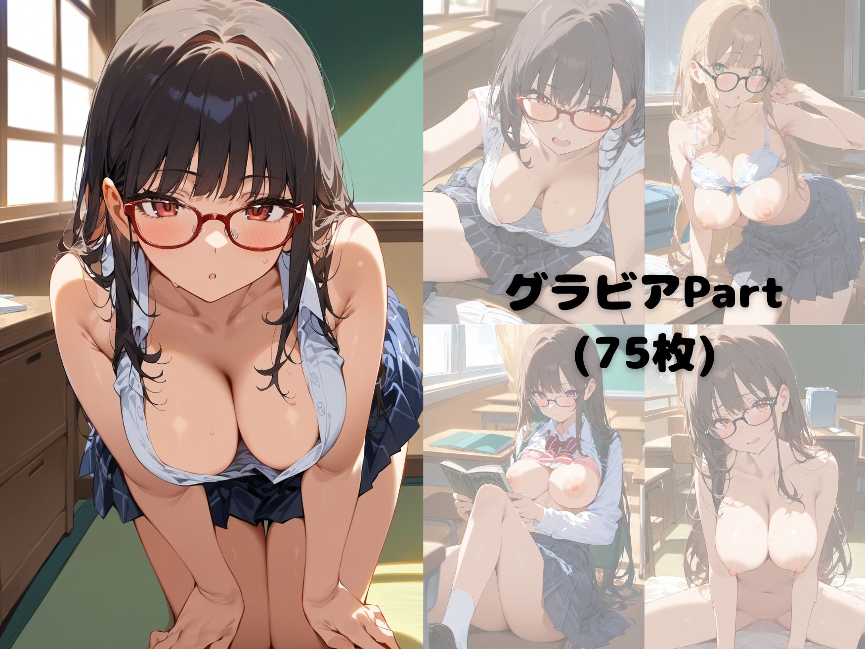 サンプル画像2:【制服】クラスで真面目な眼鏡っ娘をわからせたい！(カムロク) [d_465164]