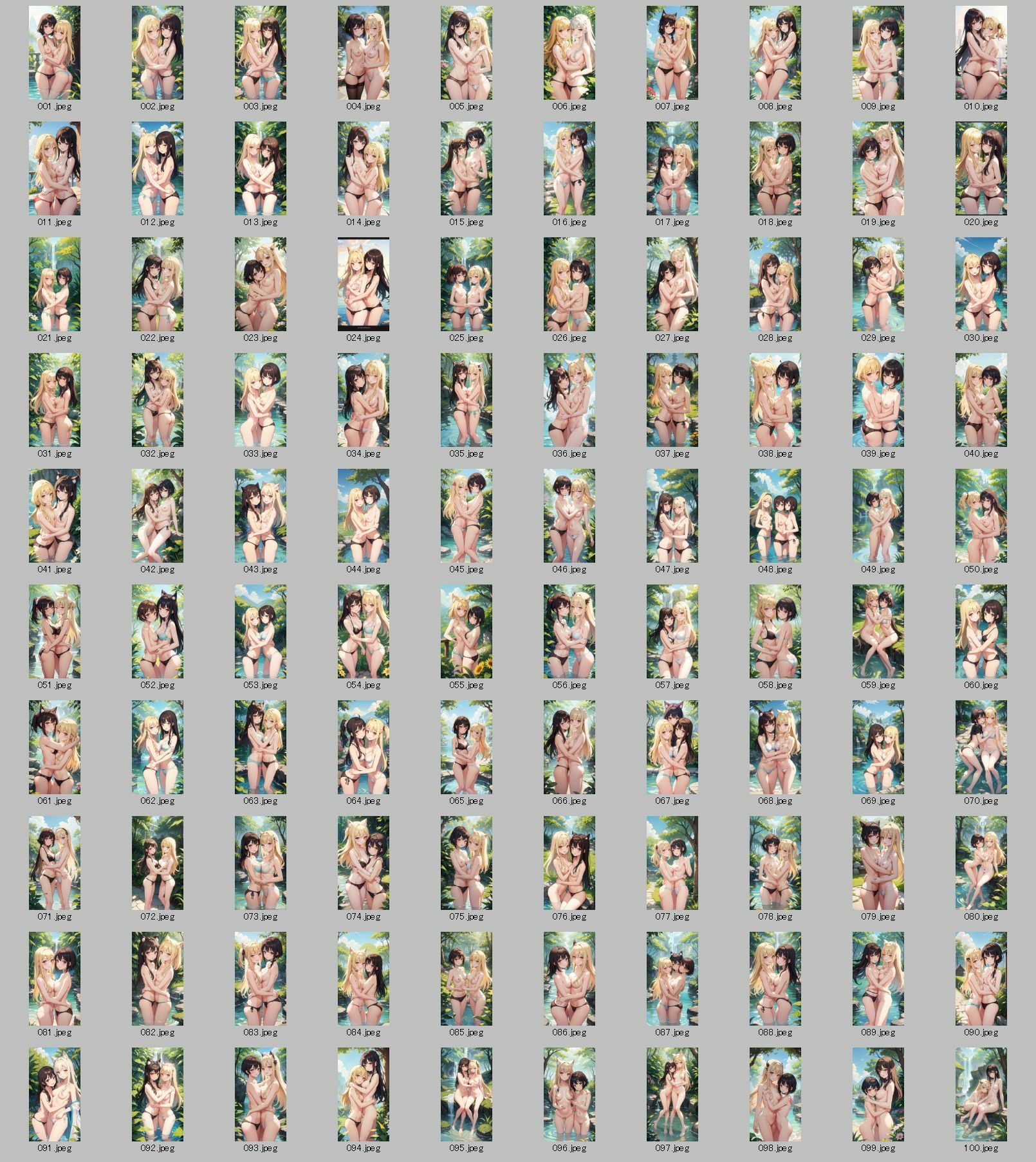 サンプル画像6:女の子2人（百合）の貝合わせセクシーイラスト待ち受けコレクション Vol.1(美伝プロジェクト) [d_465201]