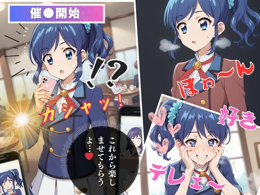 サンプル画像6:知的なアイドルがアプリに支配(無限ガチャ回し隊) [d_465296]