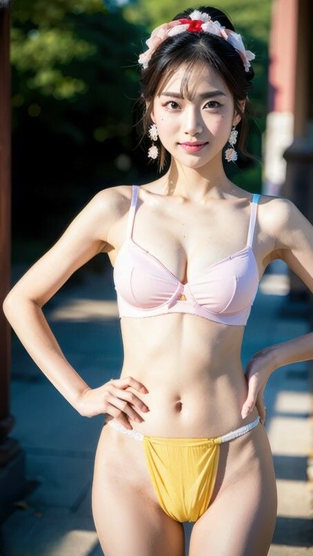 サンプル画像1:AI生成 セクシーコスプレ 漢服にふんどし待ち受けコレクション Vol.1(美伝プロジェクト) [d_465675]