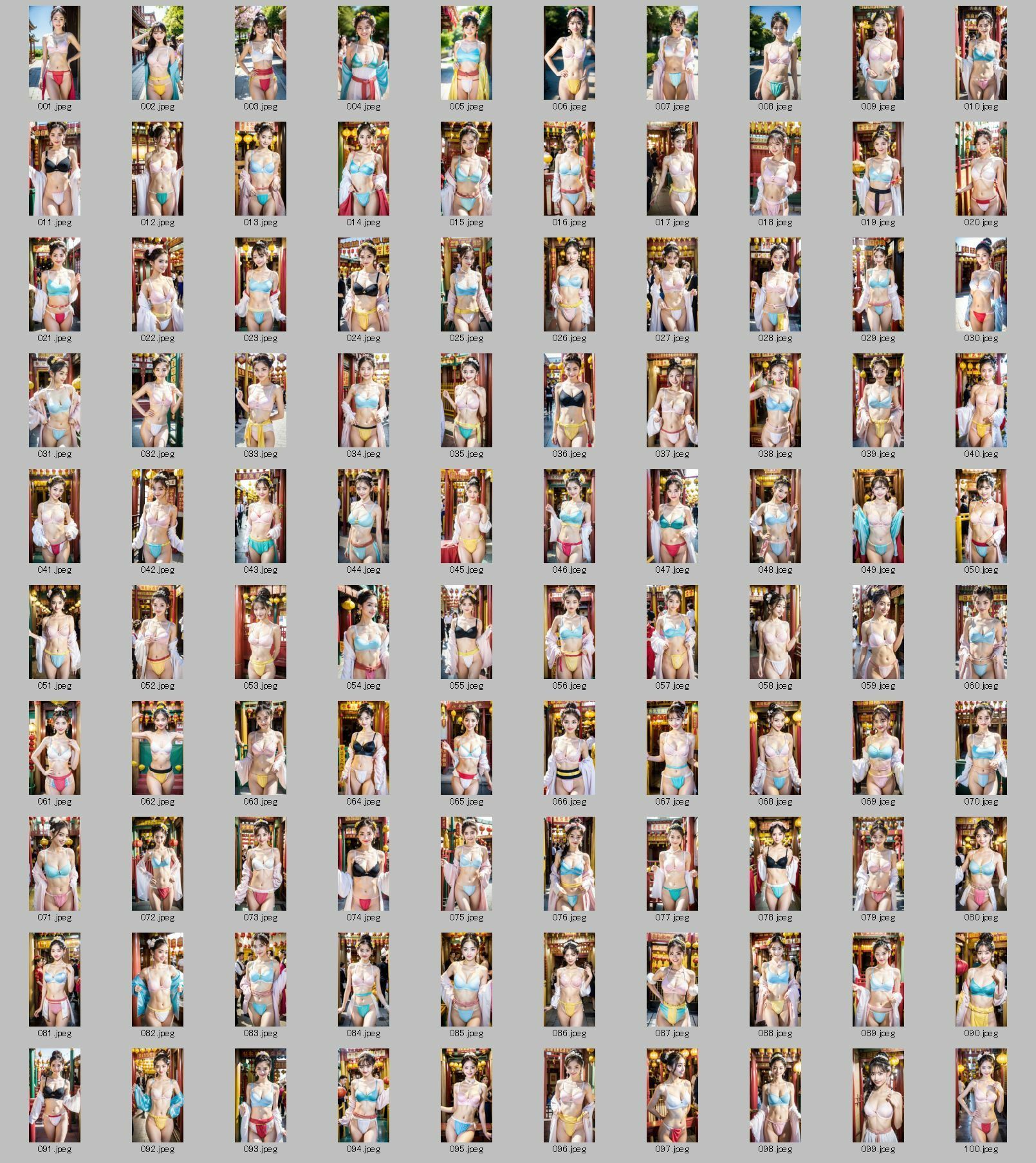 サンプル画像6:AI生成 セクシーコスプレ 漢服にふんどし待ち受けコレクション Vol.1(美伝プロジェクト) [d_465675]