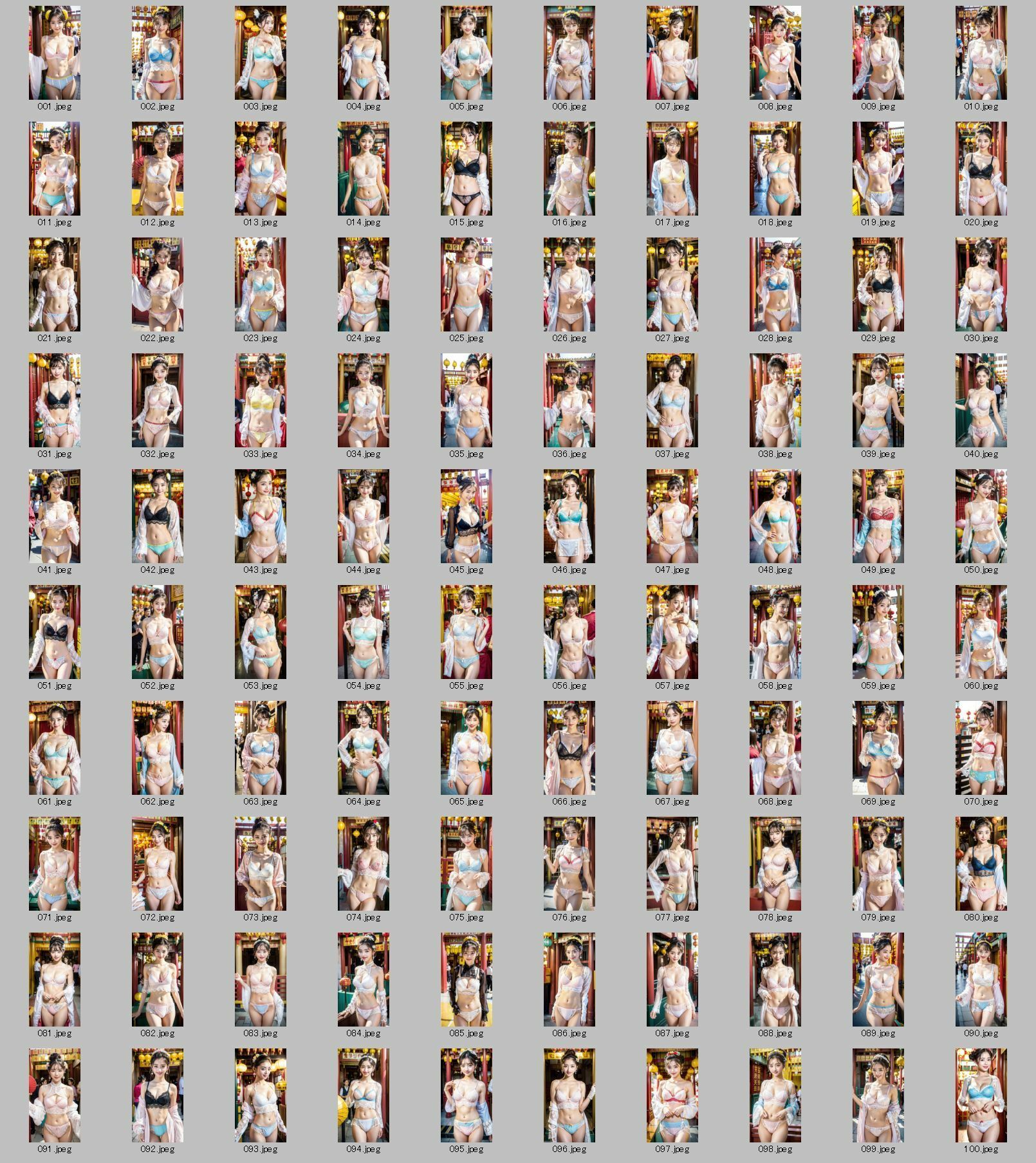 サンプル画像6:AI生成 セクシーコスプレ 漢服ランジェリー待ち受けコレクション Vol.4(美伝プロジェクト) [d_465974]