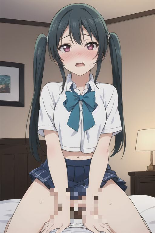 サンプル画像6:JKの妹がベッドで誘ってくる(AIの本気) [d_466036]