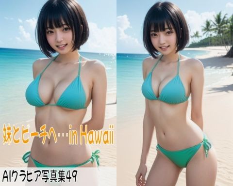 サンプル画像1:AIグラビア写真集49〜妹とビーチへ・・・in Hawaii〜(ねも) [d_466051]
