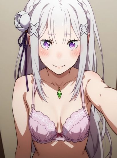 サンプル画像2:Re:ゼロから始める異世界生活のエミリアから送られてきた自撮り写真(自撮りサークル  イカスミ工房) [d_466119]