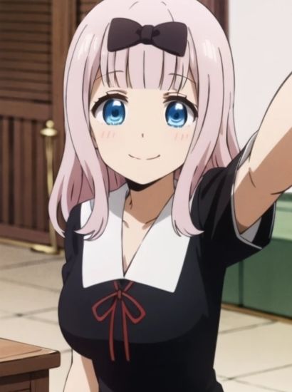 サンプル画像1:かぐや様は告らせたいの藤原千花から送られてきた自撮り写真(自撮りサークル  イカスミ工房) [d_466150]