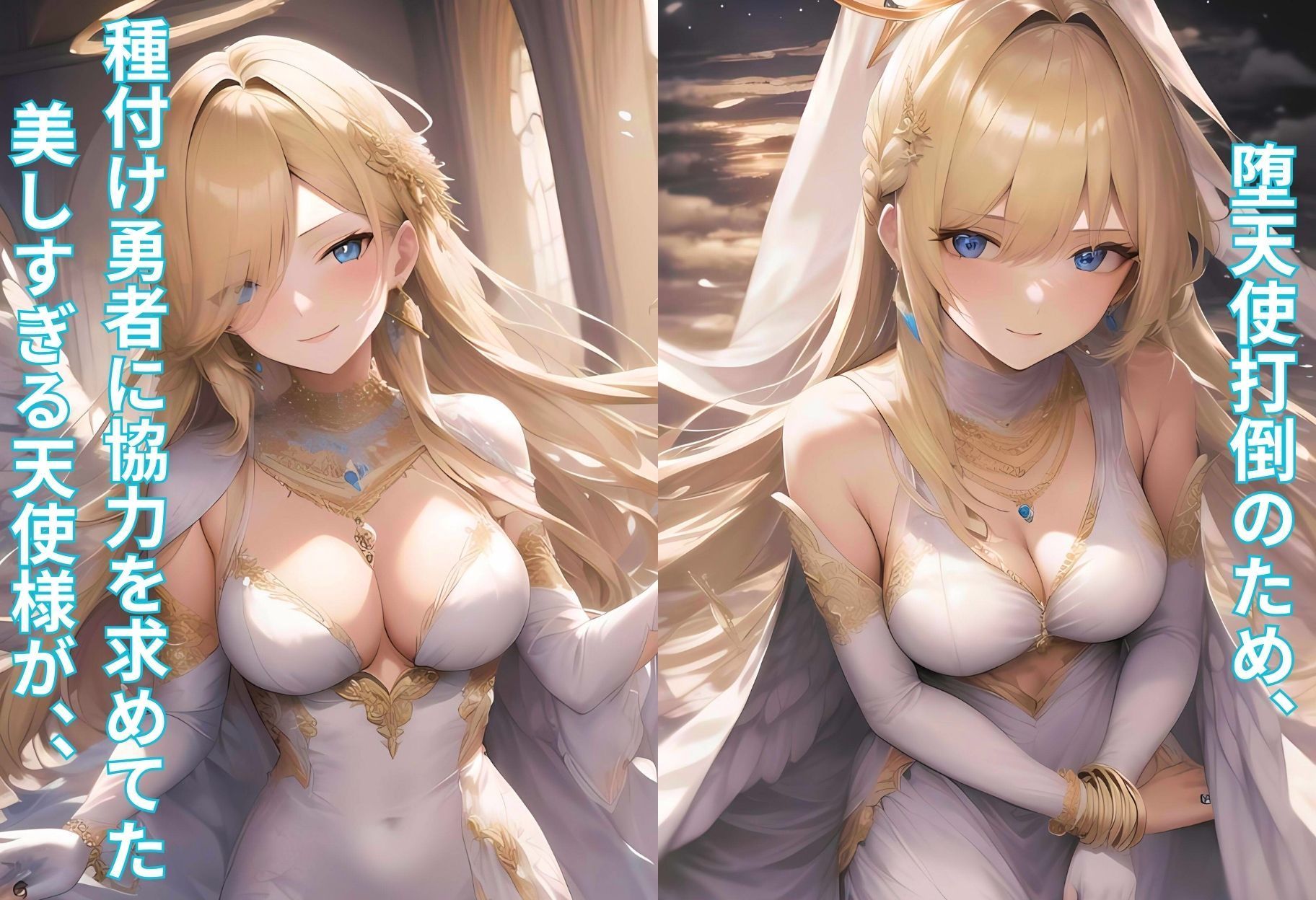 サンプル画像2:神聖な大天使様がチン棒に服従した件〜ドM願望ありの腹黒ブロンド美女編〜(転生したら種付け勇者だった件) [d_466176]