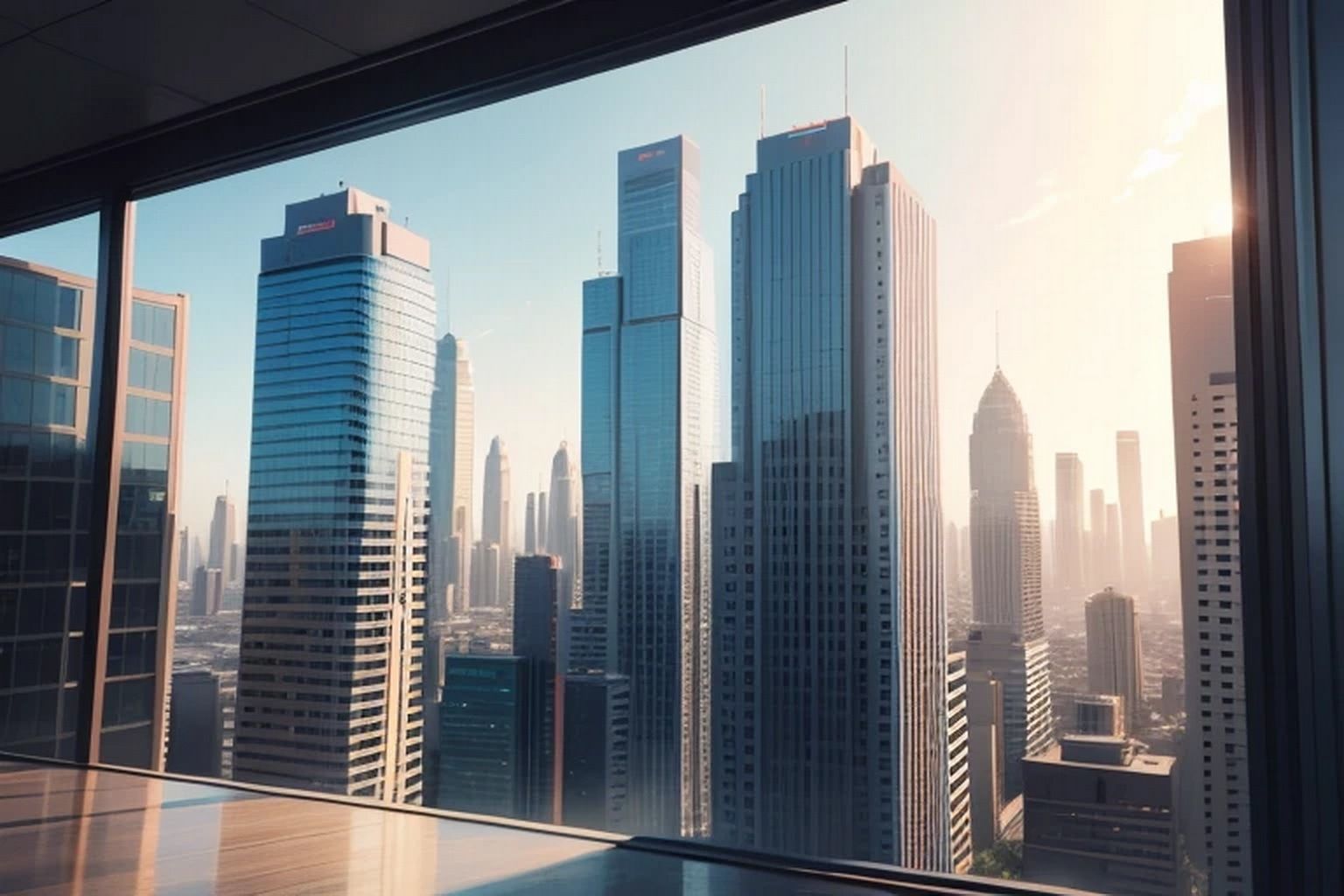 サンプル画像5:現代都市 背景素材(豊川内角) [d_466190]