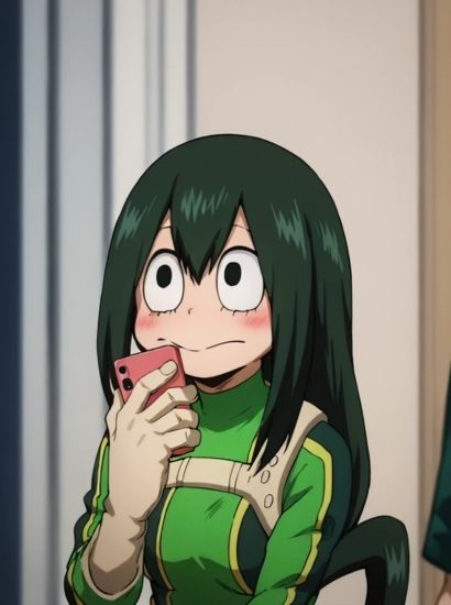 サンプル画像1:僕のヒーローアカデミアの蛙吹梅雨から送られてきた自撮り写真(自撮りサークル  イカスミ工房) [d_466215]