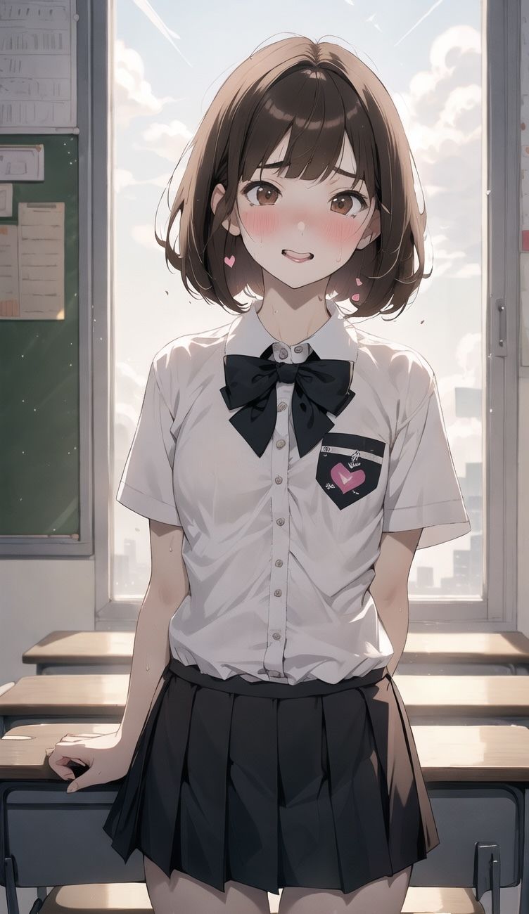 サンプル画像2:AIイラスト美少女画像集100選Vol.6 女子校生が教室で(ドンガラ) [d_466413]