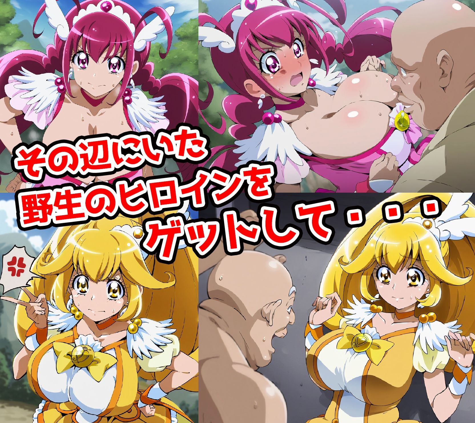 サンプル画像1:野生少女 ○ュア○ッピー＆○ュア○ース 快楽堕ち画像集 500枚(わんだふぉおAI) [d_466426]