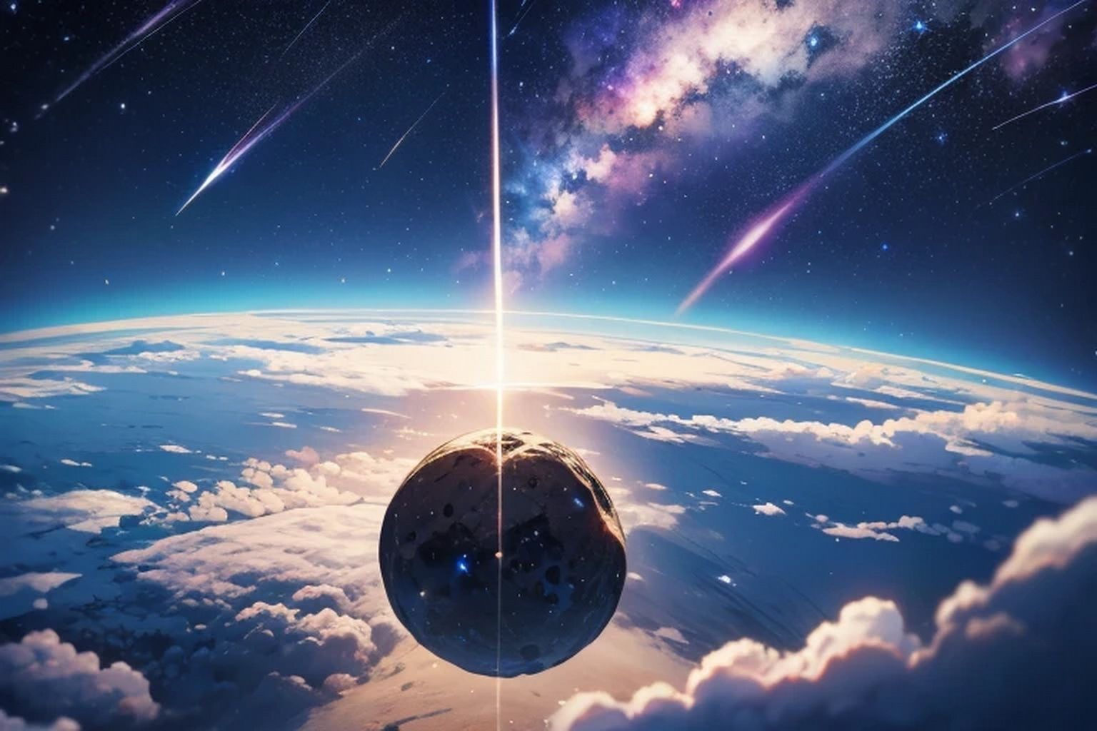 サンプル画像2:火山・隕石 背景素材(豊川内角) [d_466597]