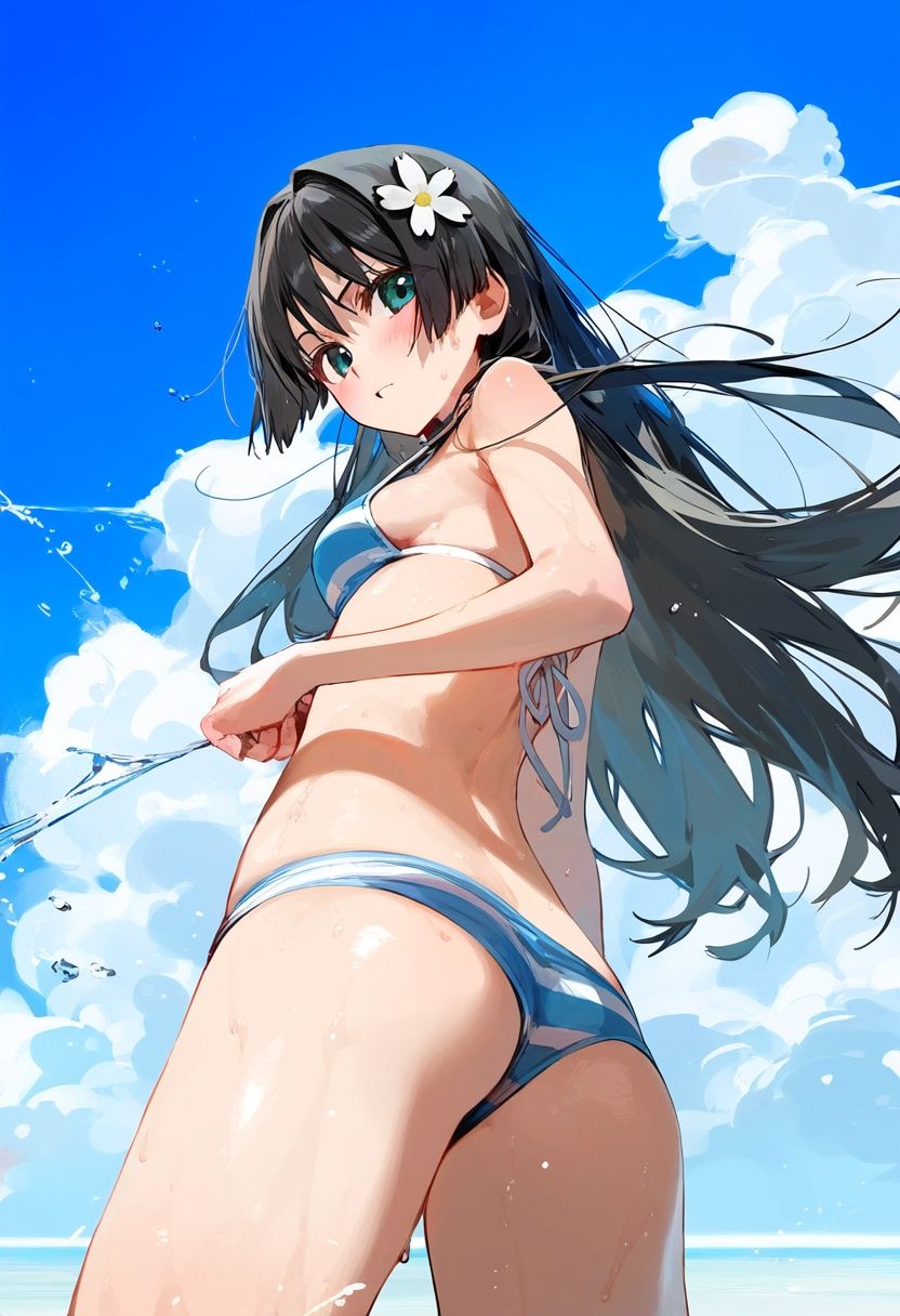 サンプル画像2:とある科学の超電◯砲 佐天◯子 水着＋私服＋温泉グラビア画像集(ぱーぷるでい) [d_466708]