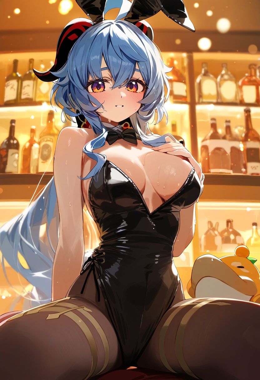 サンプル画像3:原◯ 甘◯、蛍、胡◯ バニーガール高解像度AIイラストセレクション(ぱーぷるでい) [d_466712]