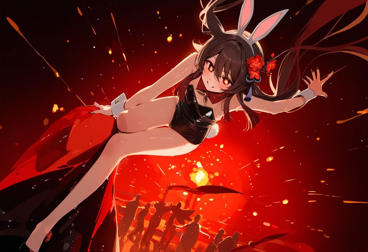 サンプル画像6:原◯ 甘◯、蛍、胡◯ バニーガール高解像度AIイラストセレクション(ぱーぷるでい) [d_466712]