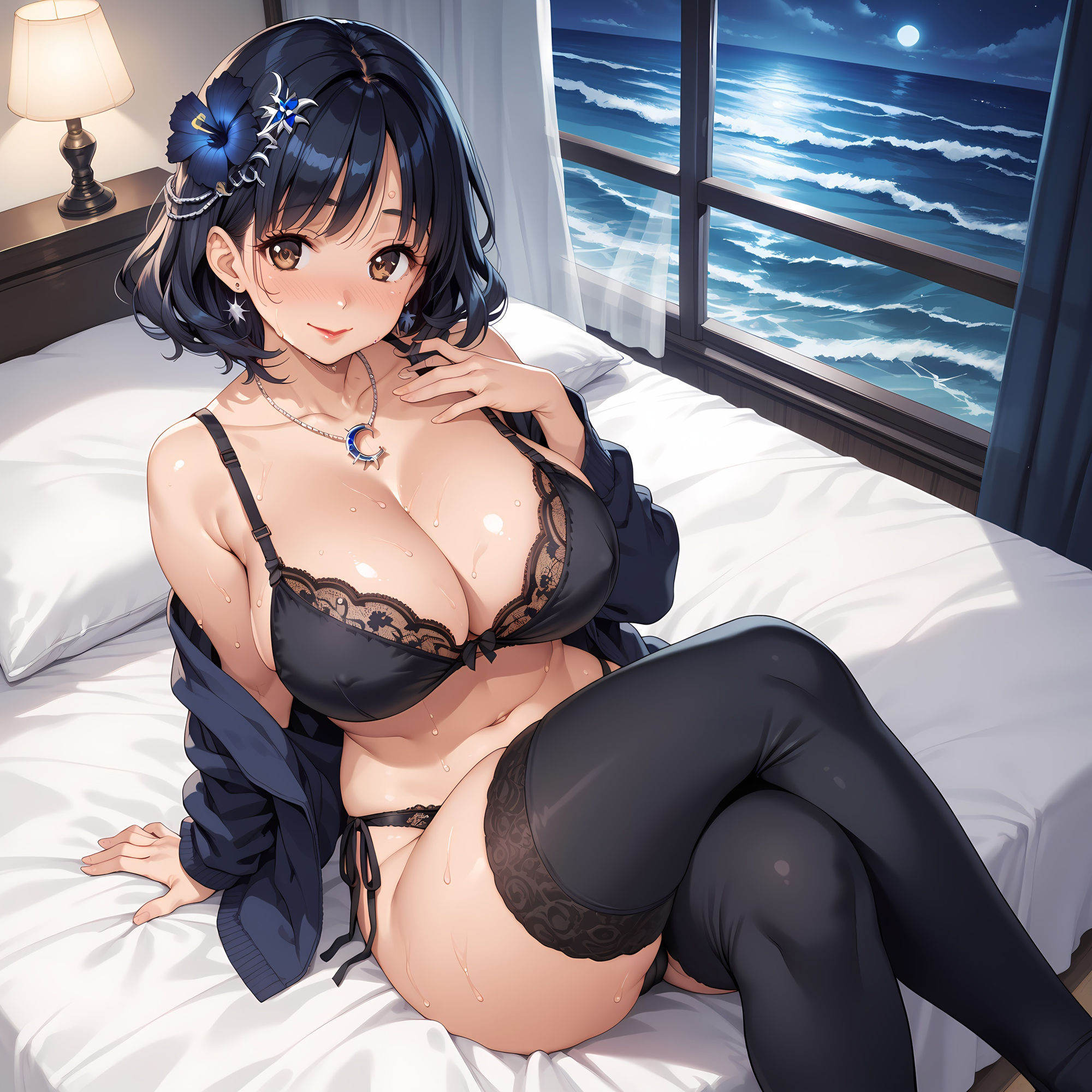 サンプル画像6:お母さんの水着姿と下着姿を独占するCG集(妄想サチュレーション) [d_467037]