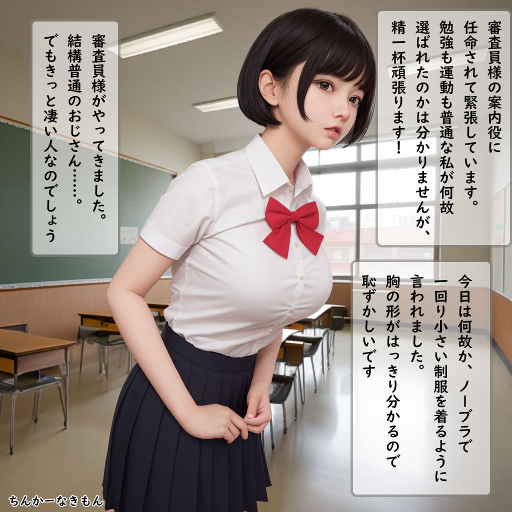 サンプル画像2:〇校の格付け審査員に性接待させられるJK達(ちんかーなきもん) [d_467083]