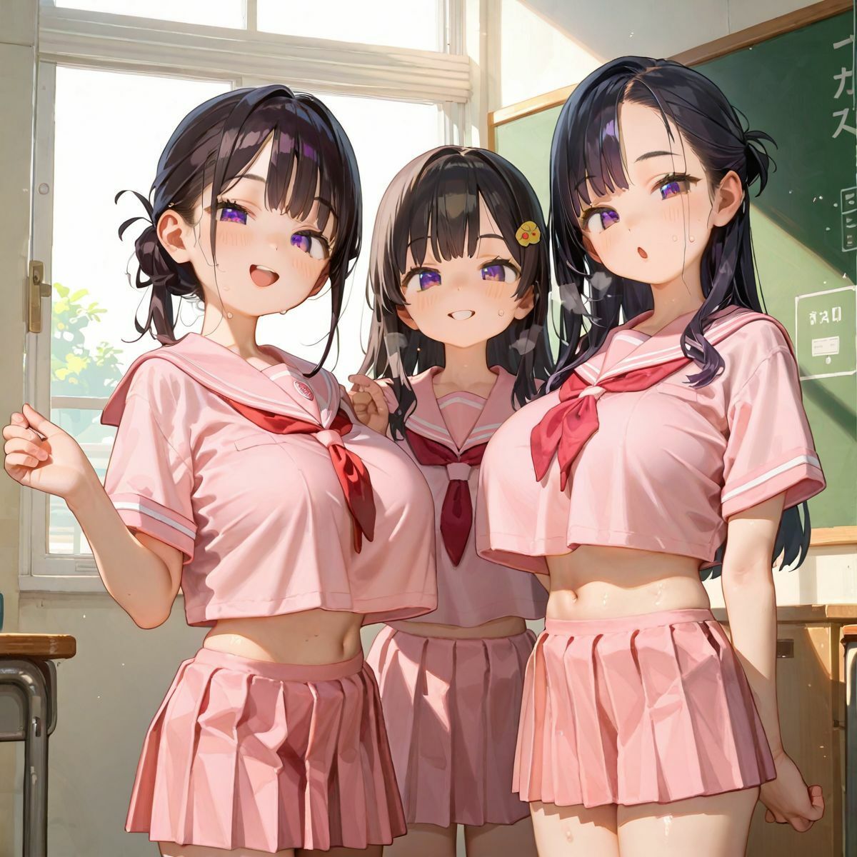 サンプル画像6:むちむち爆乳制服ギャルと教室で濃厚セッ〇ス！02(みかさ屋) [d_467276]