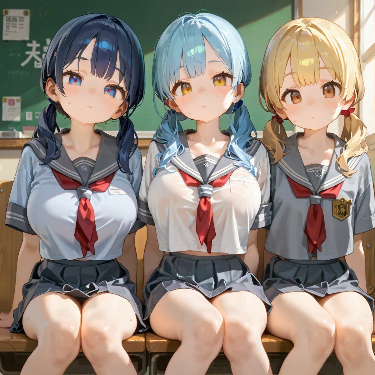 むちむち爆乳制服ギャルと教室で濃厚セッ〇ス！02の画像7
