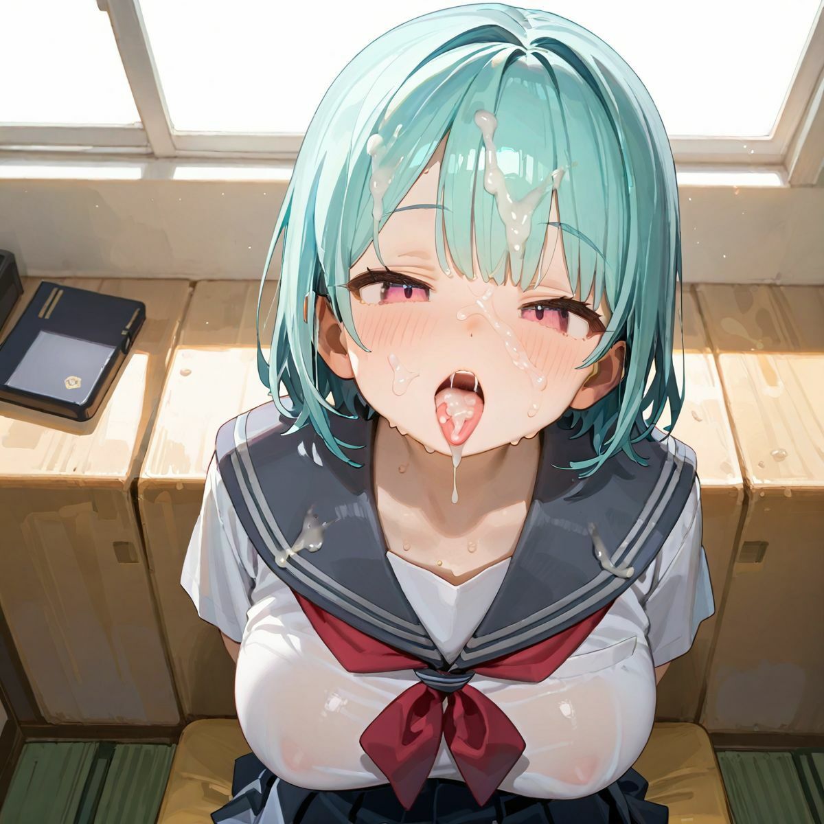 サンプル画像5:むちむち爆乳制服ギャルと教室で濃厚セッ〇ス！05(みかさ屋) [d_467280]