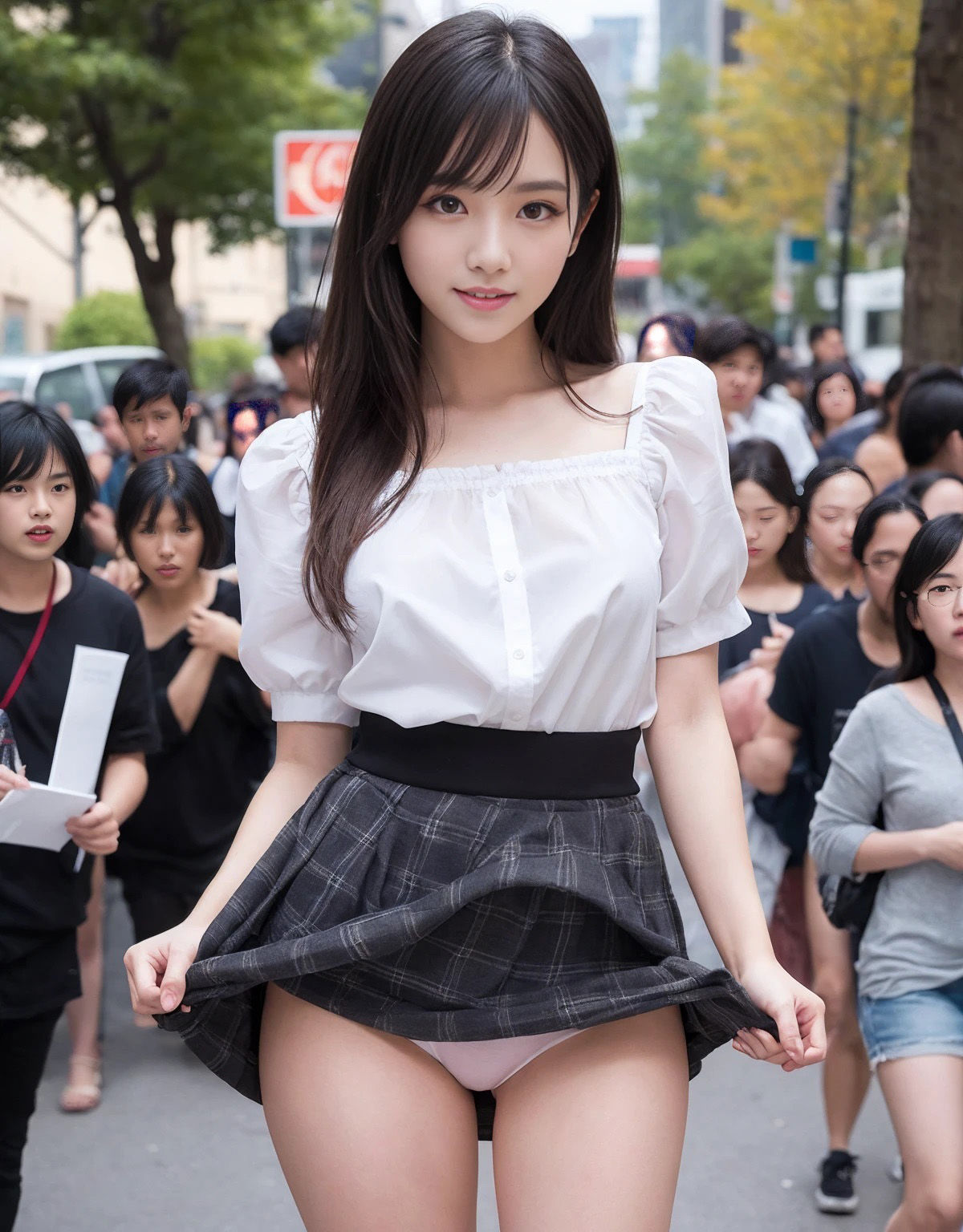 サンプル画像4:AI美少女集 『みせてくれる彼女たち』(AI美少女LABO) [d_467308]