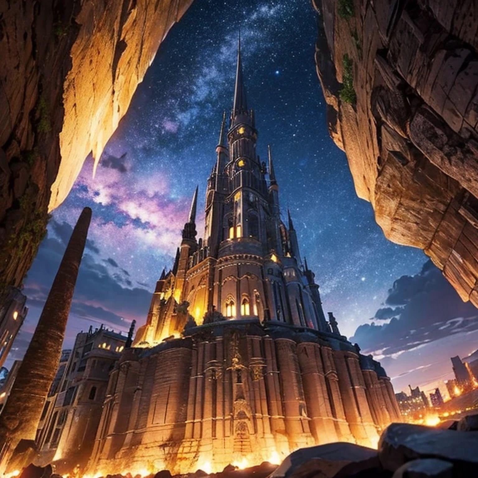 サンプル画像1:ダンジョン都市・遺跡 背景素材(豊川内角) [d_467419]